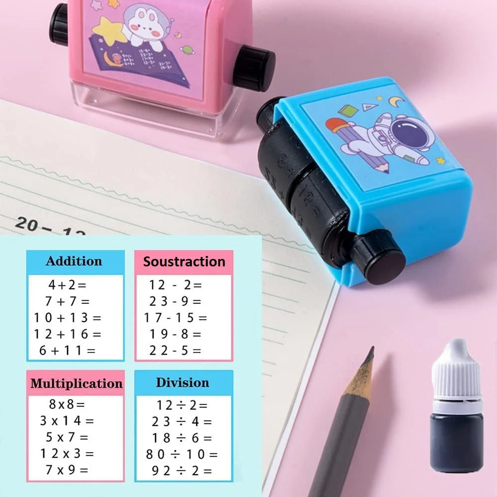 Tampon à rouleau mathématique 4PCS