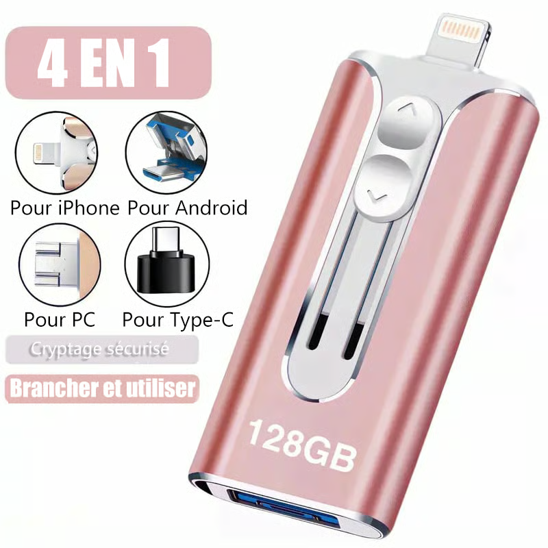 Clé USB 4 en 1 - 128 Giga