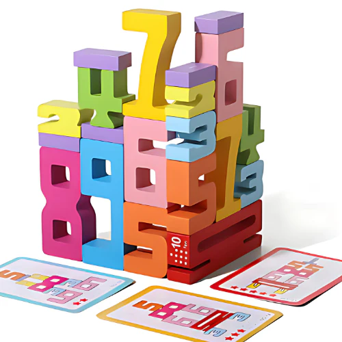 Blocs de Nombres en Bois Montessori - Jeu Éducatif pour Enfants