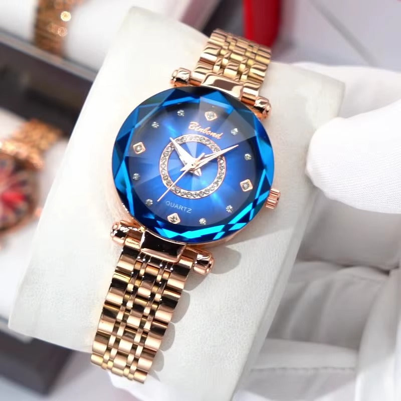Montre Femme de LUXE | Cadran Diamant & Acier Inoxydable
