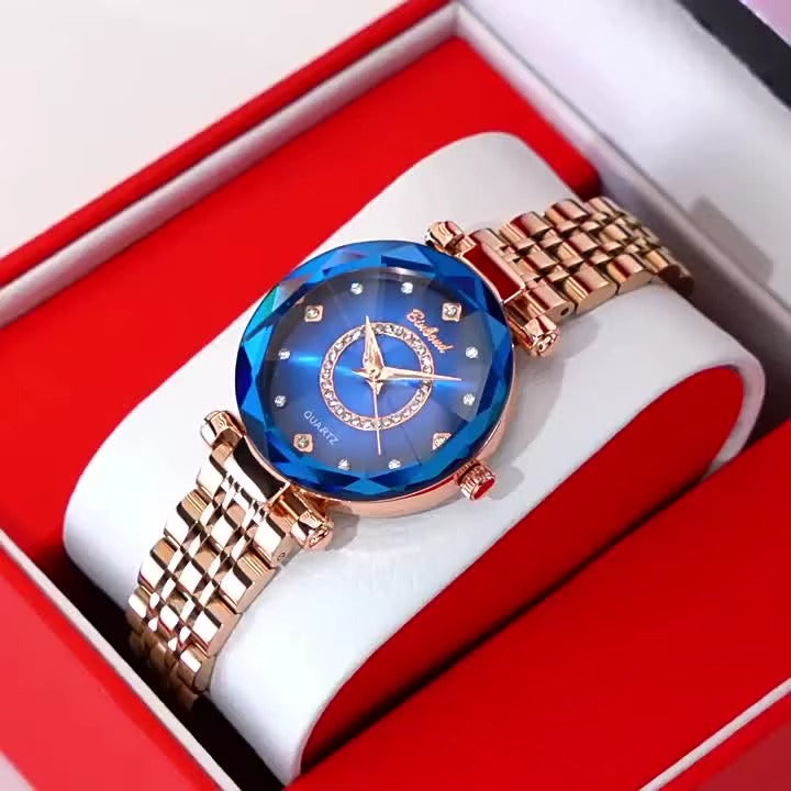 Montre Femme de LUXE | Cadran Diamant & Acier Inoxydable